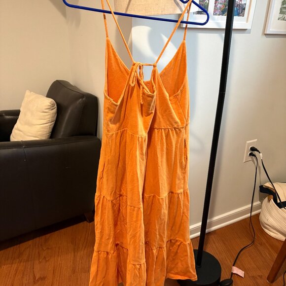 Old Navy Tie-Back Tiered Midi Cami Swing Dress - Picture 3 of 4